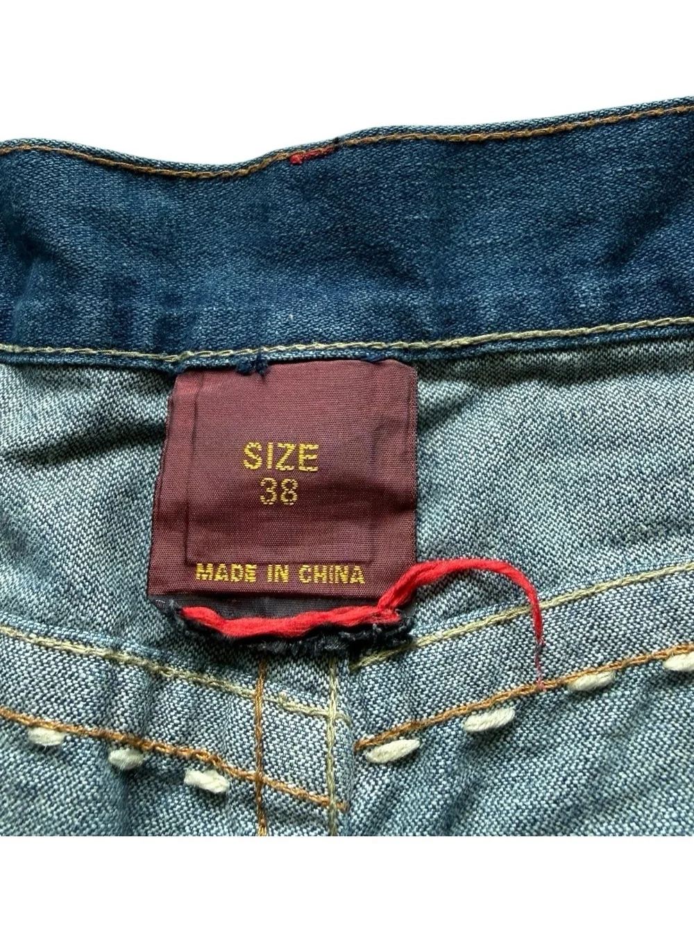 True Religion Billy Super T Jeans 38x33 Big Stitch Y2K Flap Pocket Denim Blue